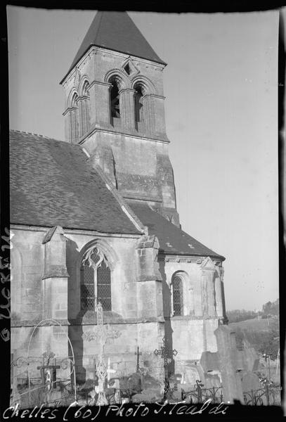 Façade sud, détail et clocher