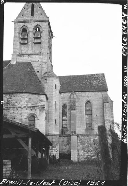 Clocher et tourelle sur façade sud