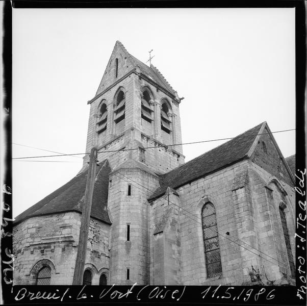 Clocher et tourelle sur façade sud