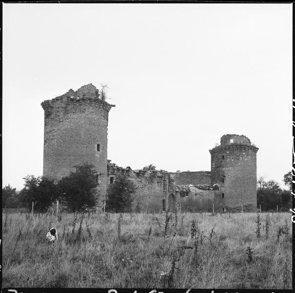 Tours et mur d'enceinte en ruines