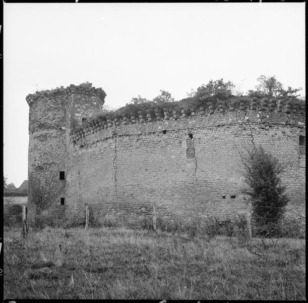 Tour et mur d'enceinte en ruines