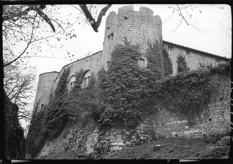 Enceinte et tours depuis les fossés