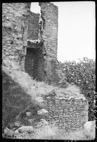 Détail d'un mur en ruines