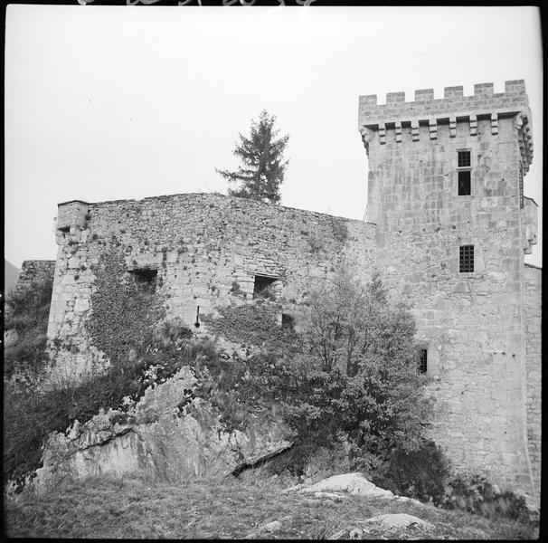 Tour et enceinte en ruines