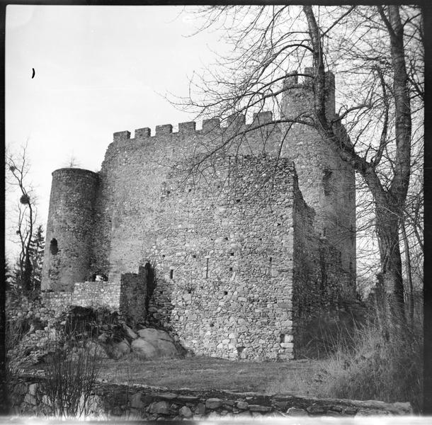 Enceinte et tour en ruines