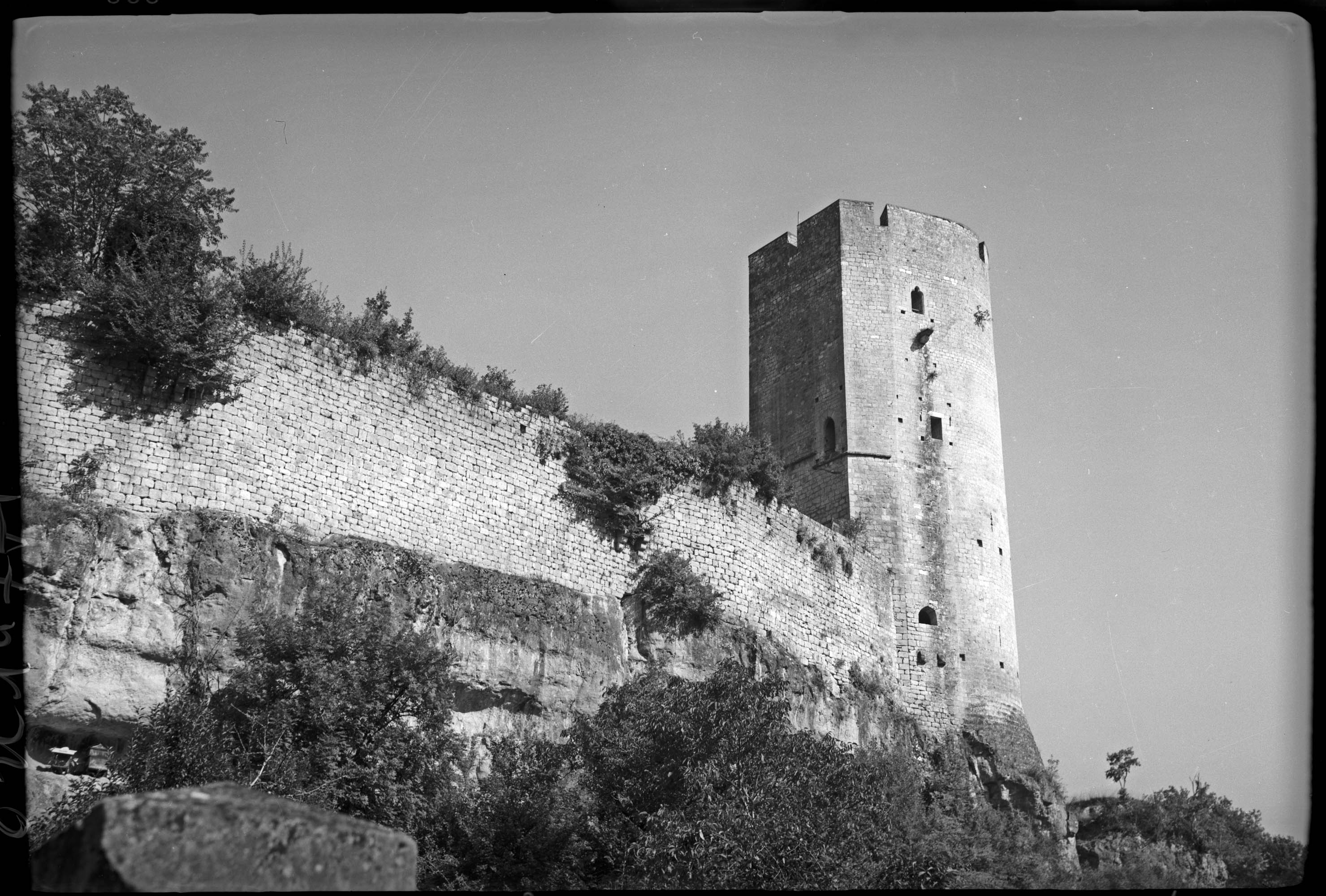 Enceinte et donjon en ruines