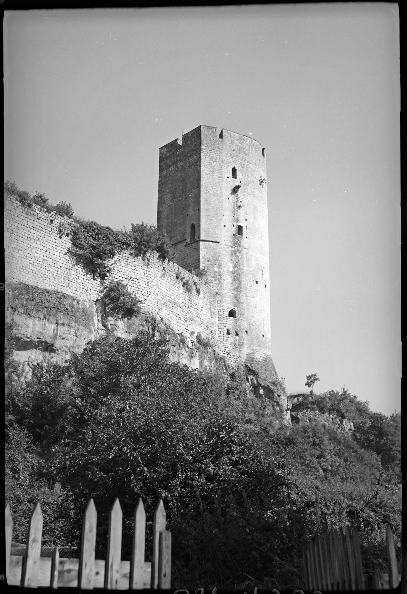 Enceinte et donjon en ruines