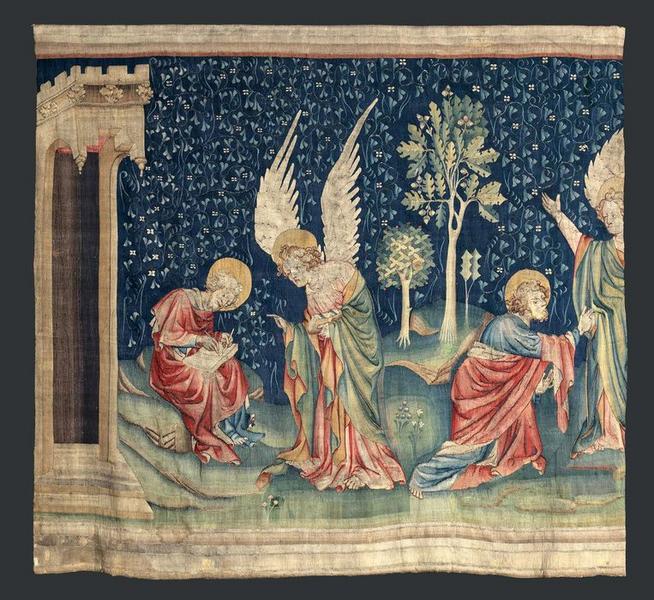 Tenture de l'Apocalypse : cinquième pièce : Saint Jean et l'Ange (fragment)