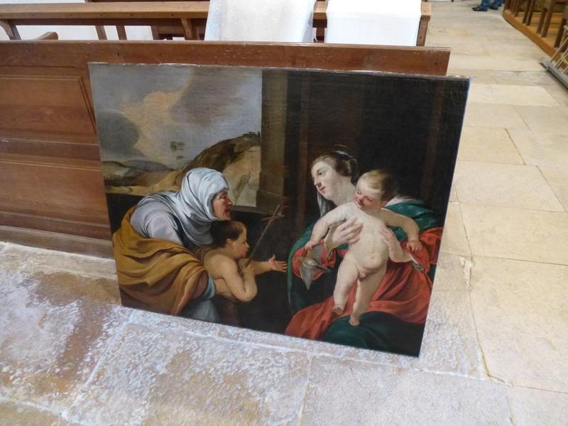 tableau : Vierge présentant l'Enfant Jésus à sainte Elisabeth et saint Jean-Baptiste, vue générale