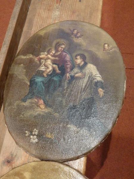 tableau : Saint Louis de Gonzague face à la Vierge à l'enfant, vue générale