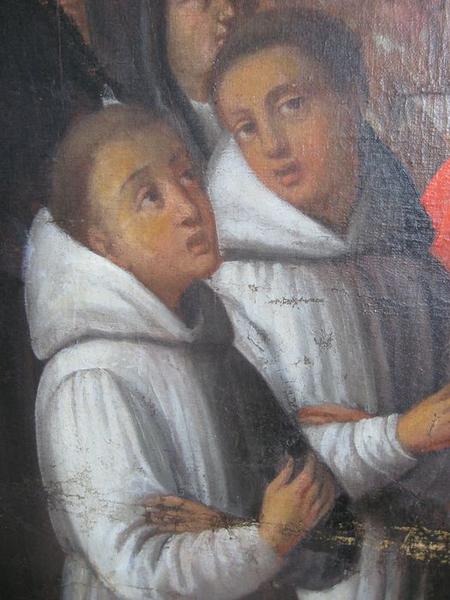 tableau : la vie de sainte Reine, détail : Inventaire des reliques