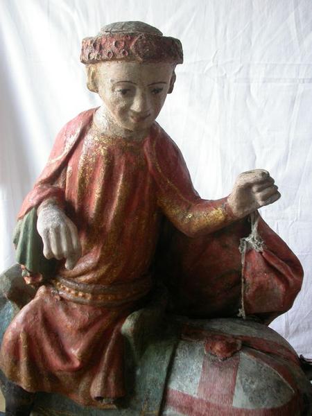 groupe sculpté : la Charité de saint Martin, détail