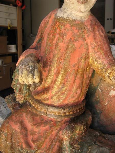 groupe sculpté : la Charité de saint Martin, détail