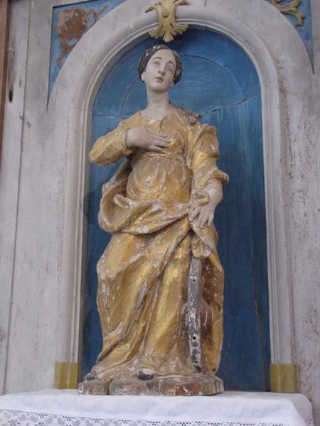 statue : sainte Catherine, vue générale