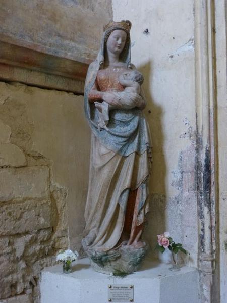 statue : Vierge à l'enfant, vue générale