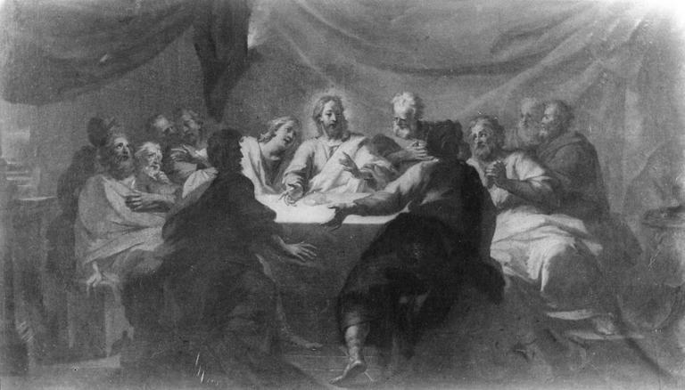 tableau : Cène (la), huile sur toile, 18e siècle - © Ministère de la Culture (France), Médiathèque du patrimoine et de la photographie (objets mobiliers), tous droits réservés
