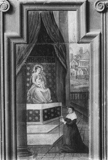 tableau (panneau peint) : Vierge et donateurs, ex-voto, début 17e siècle - © Ministère de la Culture (France), Médiathèque du patrimoine et de la photographie (objets mobiliers), tous droits réservés