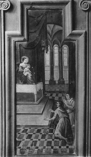 tableau (panneau peint) : Vierge et donateurs, ex-voto, début 17e siècle - © Ministère de la Culture (France), Médiathèque du patrimoine et de la photographie (objets mobiliers), tous droits réservés