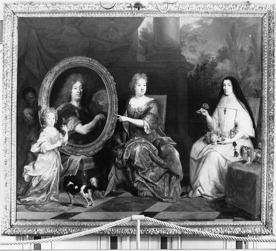 tableau : Pierre Stoppa, Anne de Gondy son épouse et Anne de la Bretonnière, leur nièce, huile sur toile, par Largillière, après restauration