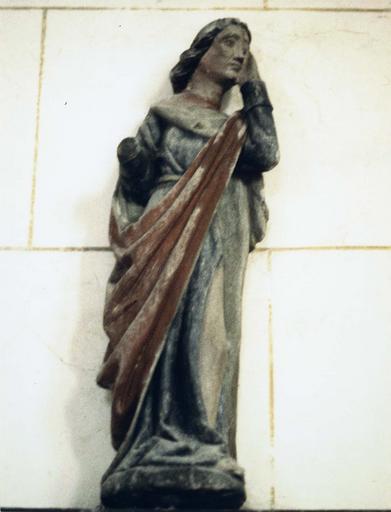 statue : saint Jean, bois peint, 16e siècle