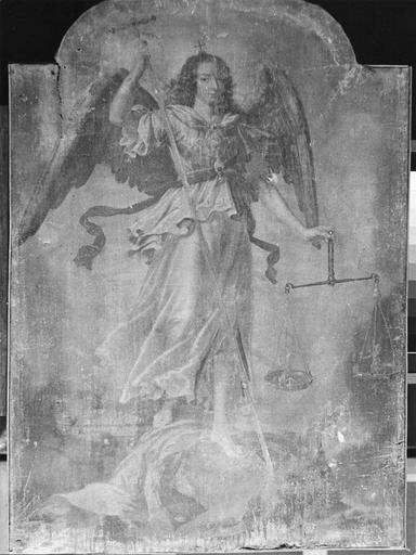 tableau : saint Michel, huile sur toile, 17e siècle - © Ministère de la Culture (France), Médiathèque du patrimoine et de la photographie (objets mobiliers), tous droits réservés