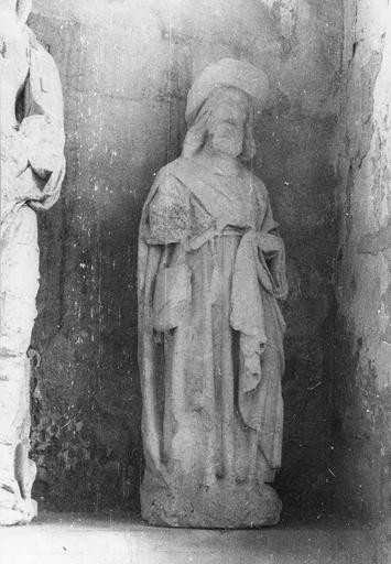 statue : saint Jacques, pierre, fin 15e siècle