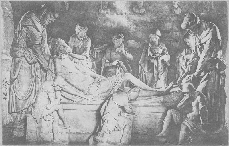 groupe sculpté : la Mise au tombeau, vue générale - © Ministère de la Culture (France), Médiathèque du patrimoine et de la photographie (objets mobiliers), tous droits réservés