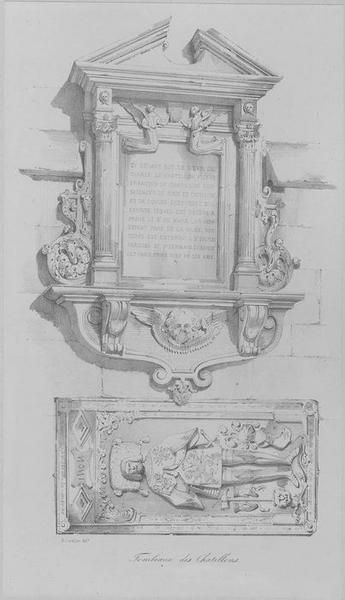plaque funéraire de Charles de Chatillon, page de la reine, vue générale - © Ministère de la Culture (France), Médiathèque du patrimoine et de la photographie (objets mobiliers), tous droits réservés