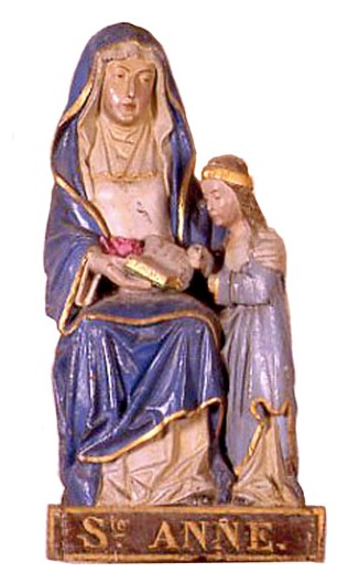 groupe sculpté : Sainte Anne et la Vierge enfant