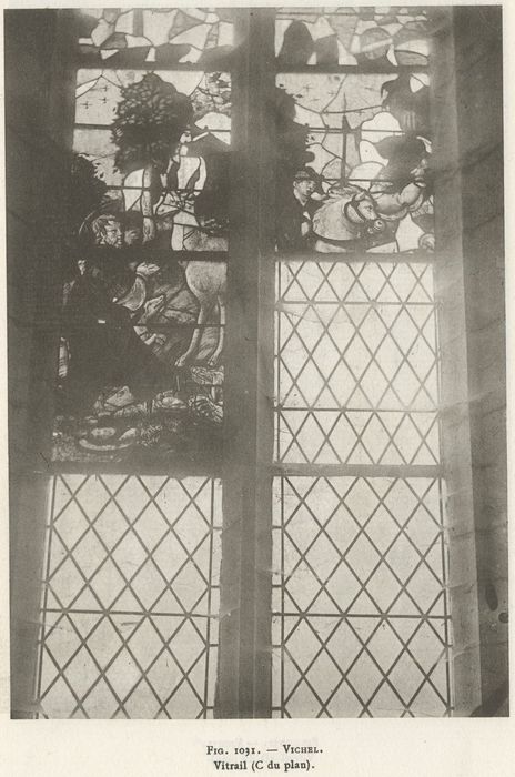 Verrière : scènes de la passion, légende de saint Hubert (la)