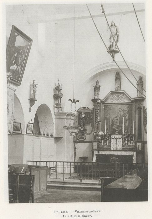 tableau : Adoration des bergers, statue : Saint Jean-Baptiste 