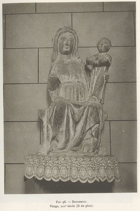 Statuette : Vierge à l'Enfant assise