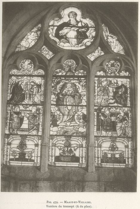 verrière : Annonciation, Assomption, Nativité 