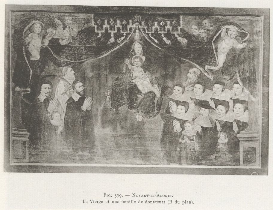 Tableau : Vierge adorée par une famille de donateurs (la)