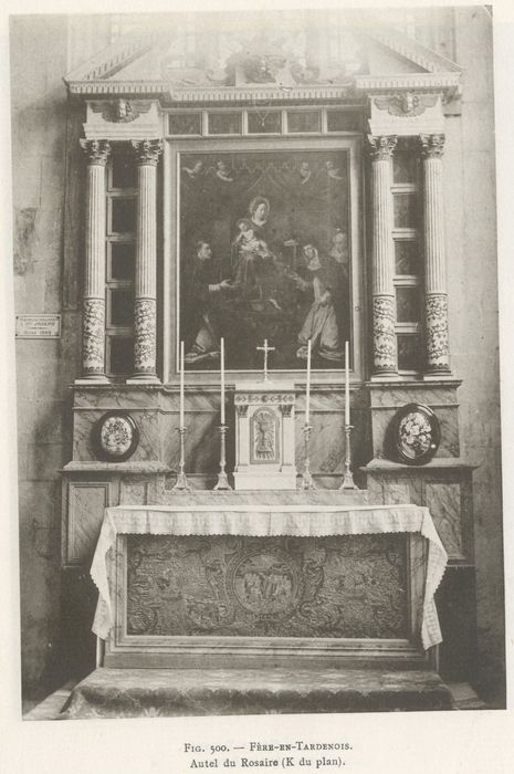 Antependium de l'autel de la chapelle du Rosaire