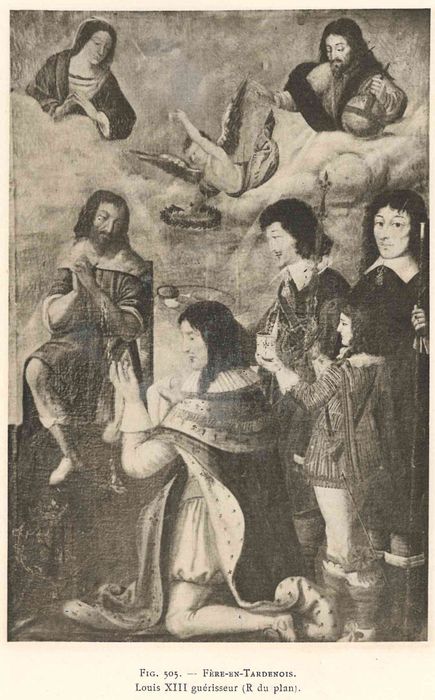 Tableau : Louis XIII guérissant un malade atteint des écrouelles