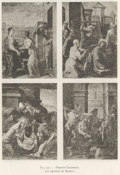 Tableaux (15) : mystères joyeux douloureux et glorieux (les)