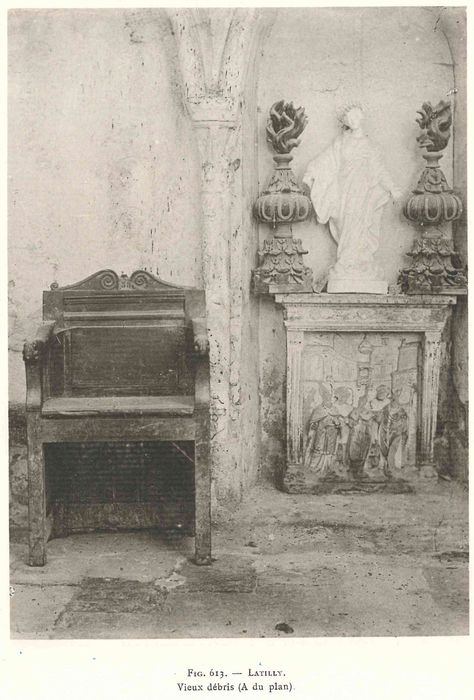 fauteuil de célébrant, bas-relief : Scène non identifiée