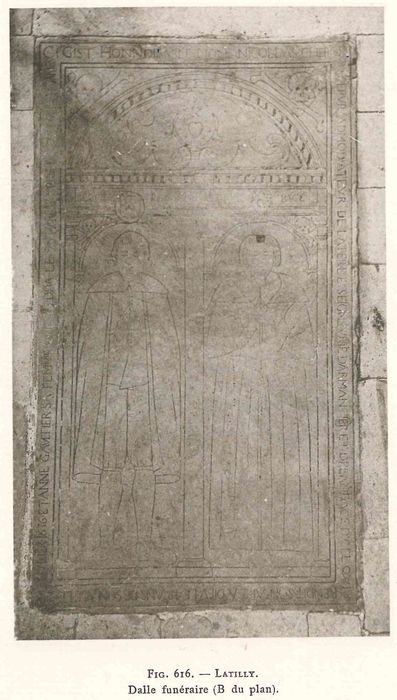 Dalle funéraire de Nicolas Chéron et de sa femme