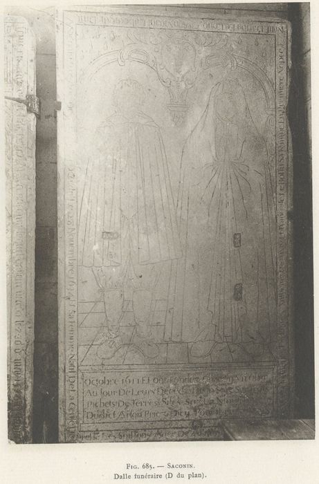 Dalle funéraire d'Antoine Debray et de sa femme