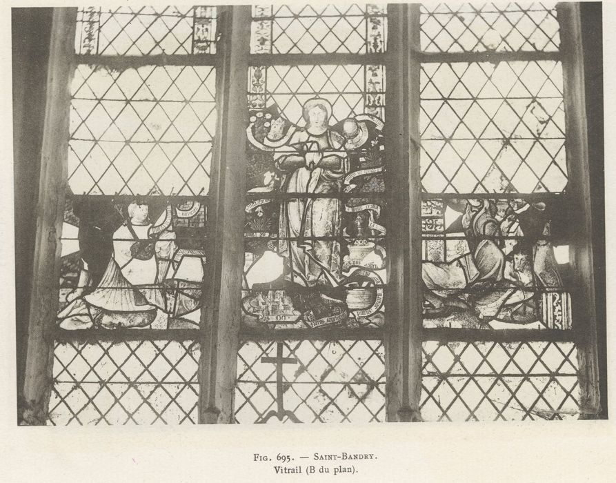 Verrière : Vierge (la), donateur (un)