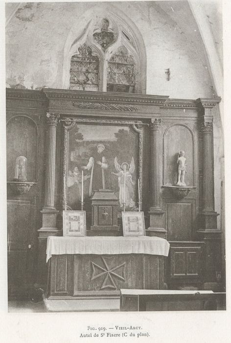 Retable et son tableau, dit de saint Fiacre