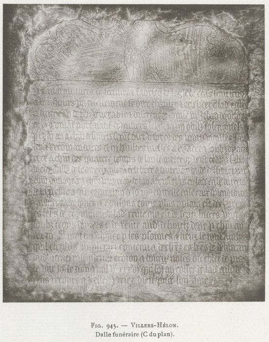 Plaque funéraire et obituaire de Jean Paignart, prêtre