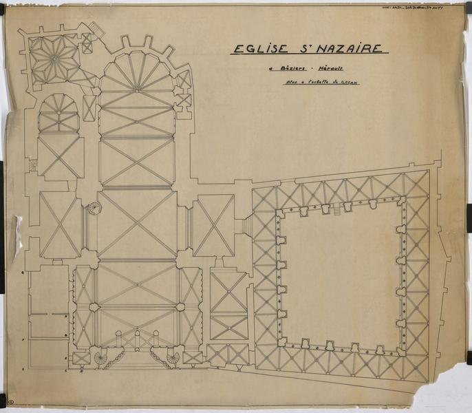 Plan cathédrale et cloître.