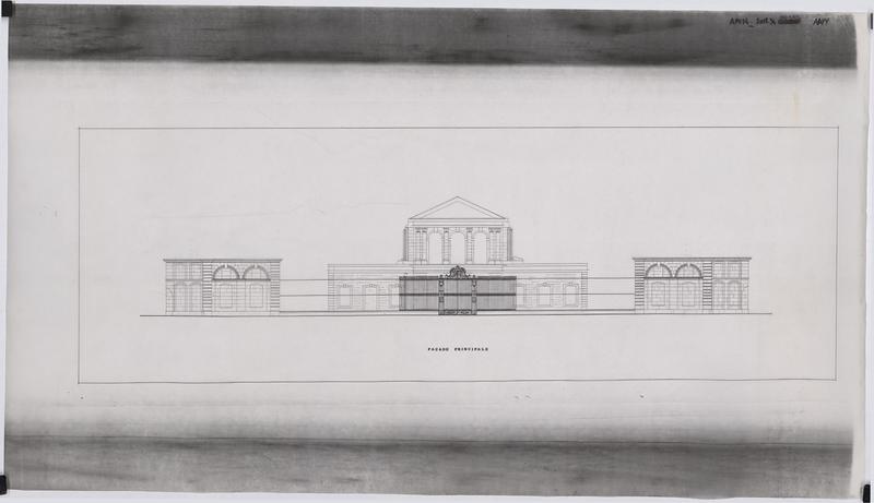 Essai de restitution de la façade principale.