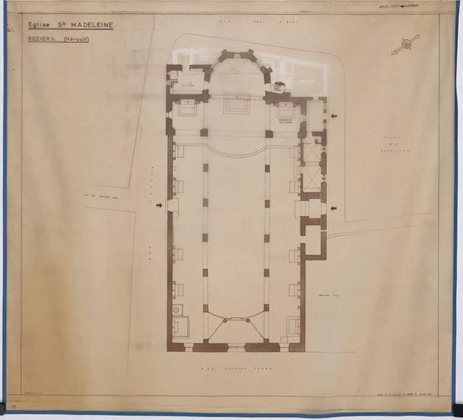 Plan église Sainte Madeleine.