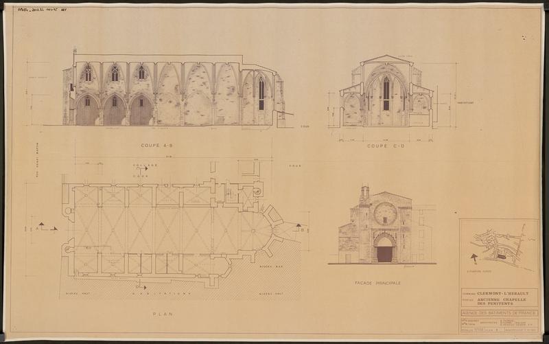 Plan, coupe et façade.