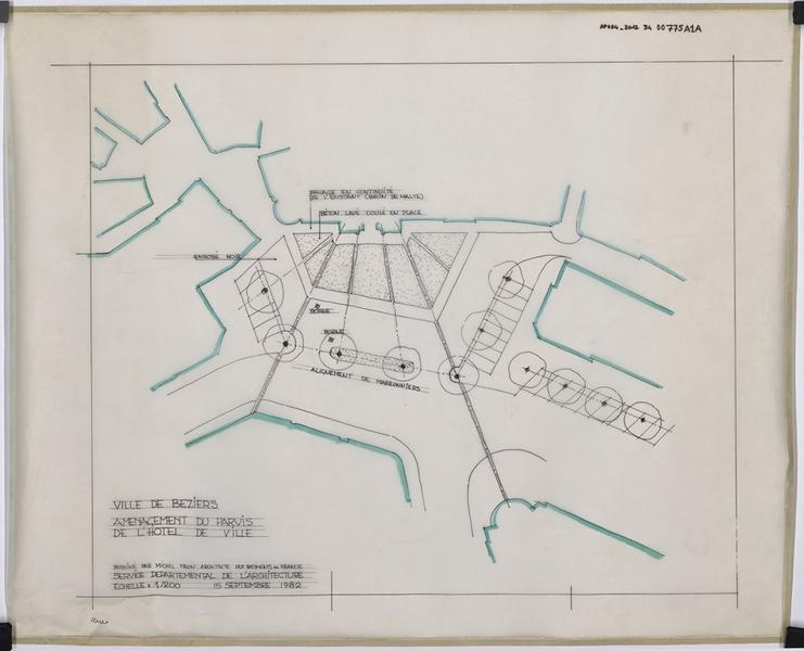 Aménagement du parvis de l hôtel de ville.