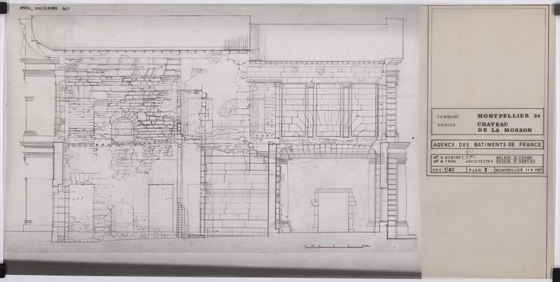 Plan 3, coupe-façade.