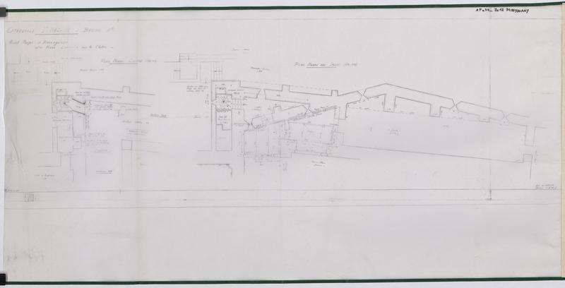 Avant projet d'aménagement d'un musée lapidaire sous le cloître. Plans au niveau du cloître et des salles.